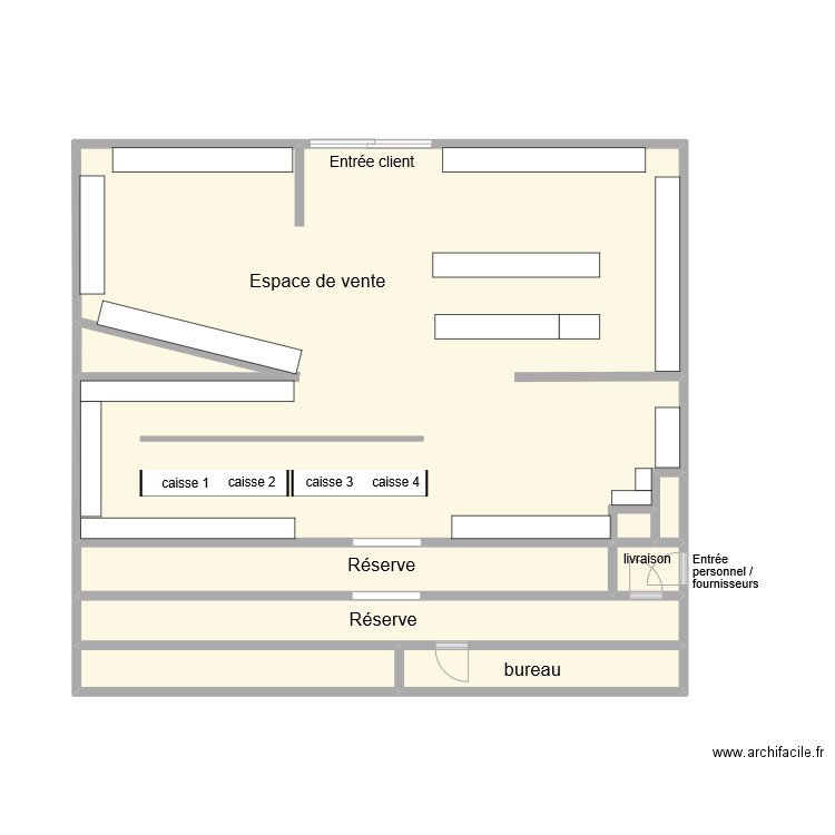 PHARAMCIE JEAN JAURES LA VALETTE. Plan de 9 pièces et 52 m2