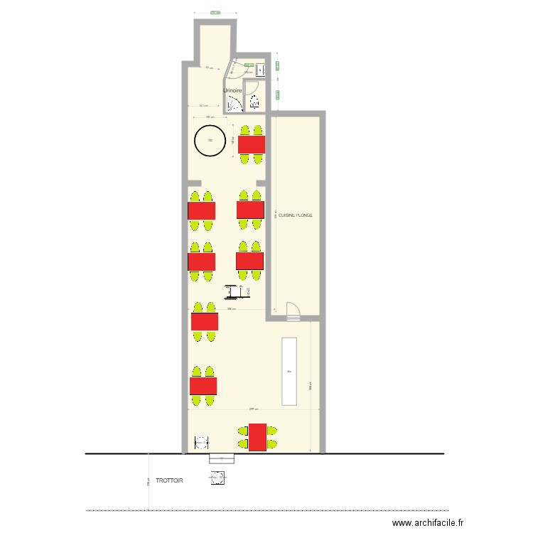 café brasserie MB. Plan de 0 pièce et 0 m2