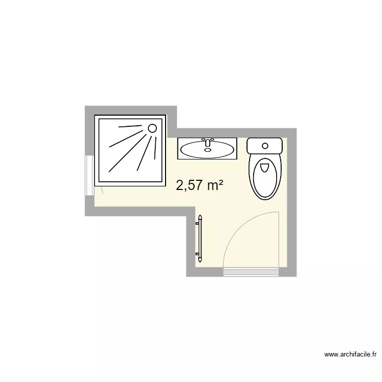 SALLE DE BAIN PARADIS. Plan de 