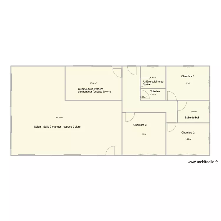 Salle de formation en maison. Plan de 