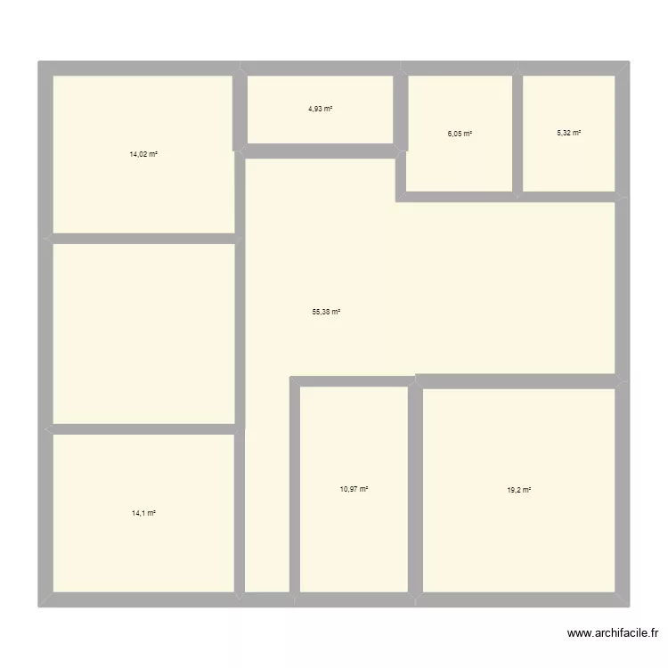 DJAMEL. Plan de 8  et 130 m²