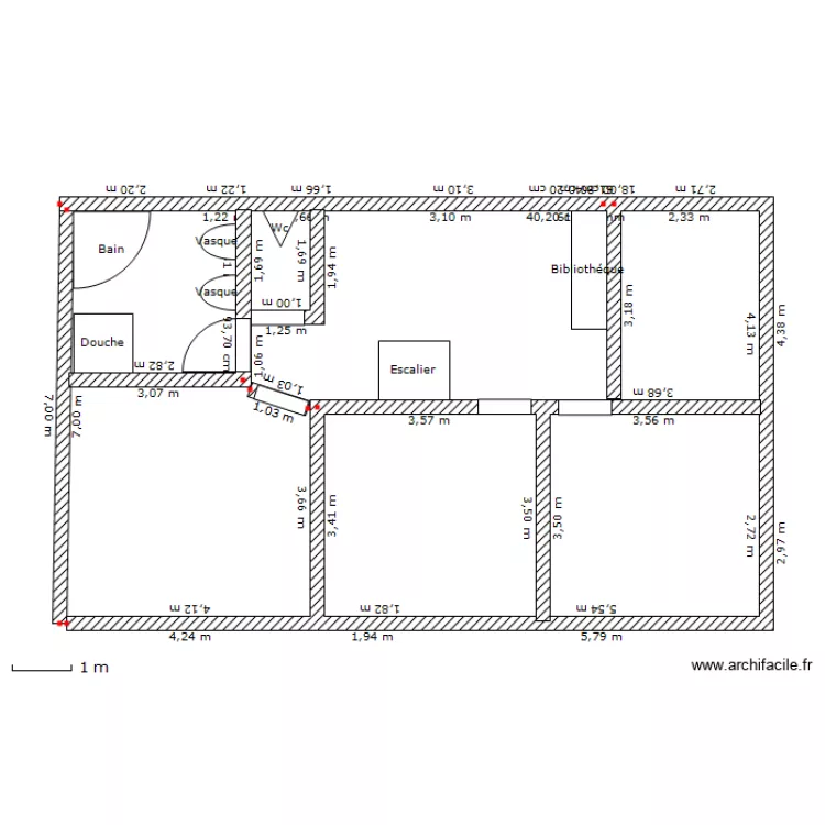 Etage Maison en bois / 1ière ébauche. Plan de Etage Maison en bois / 1ière ébauche. Plan de