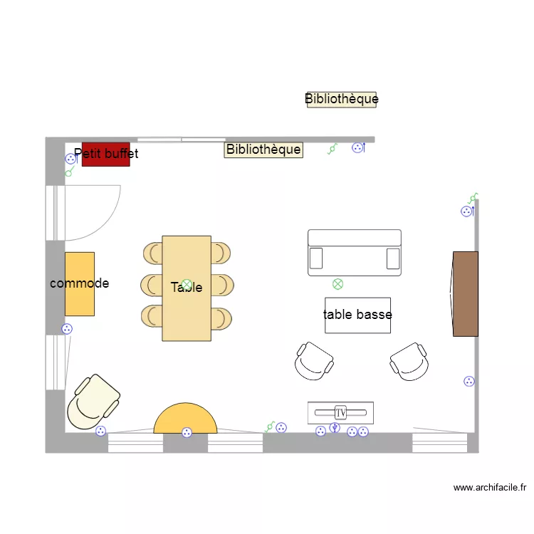 S&eacute;jour . Plan de 