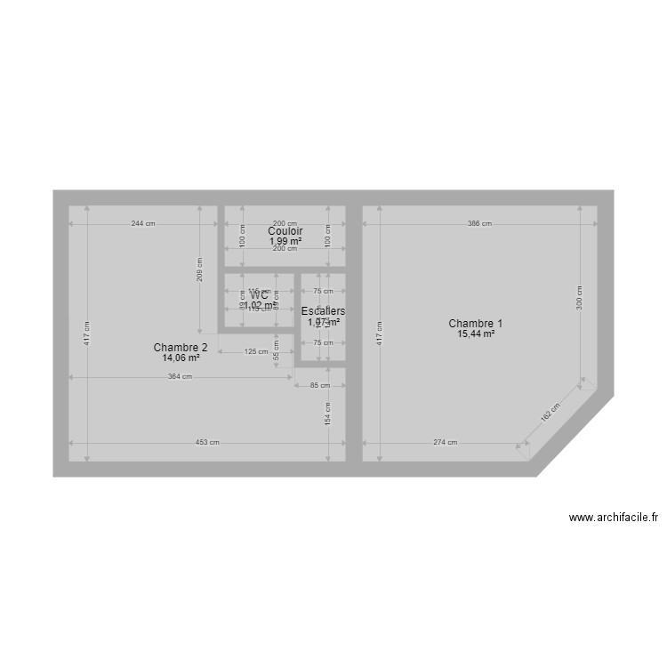 1er étage Couvin Girondelles 4. Plan de 0 pièce et 0 m2