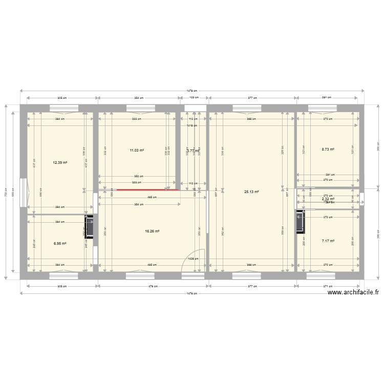 origine étage. Plan de 0 pièce et 0 m2