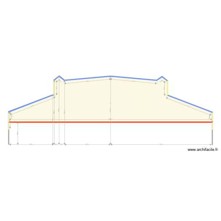 Vue en coupe Local Givry Vincent . Plan de 