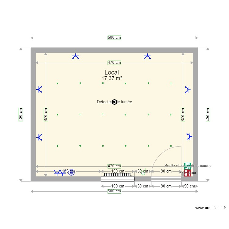 Local electrique. Plan de 0 pièce et 0 m2