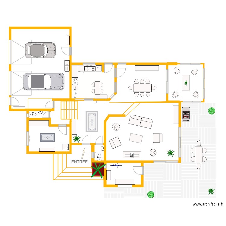 RDC avec Terrasse02. Plan de 0 pièce et 0 m2