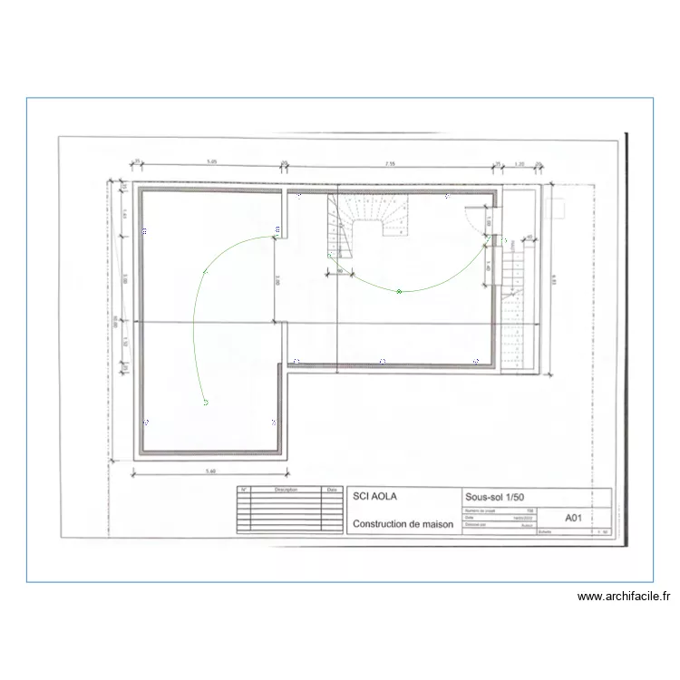 Aola sous sol. Plan de Aola sous sol. Plan de