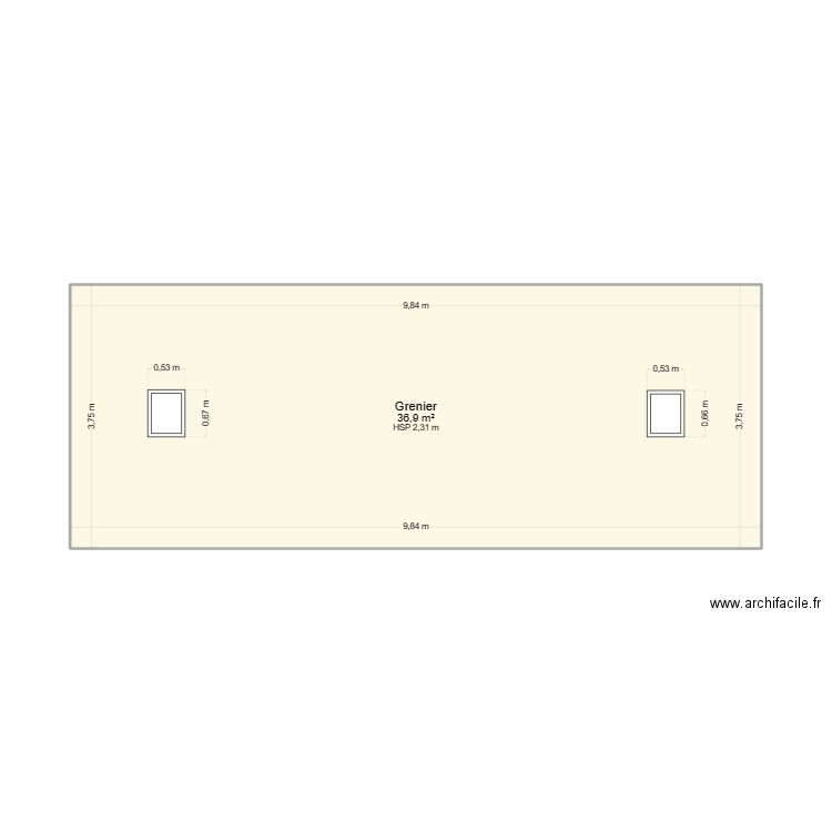 Plan maison haccourt 4. Plan de 1 pièce et 37 m2