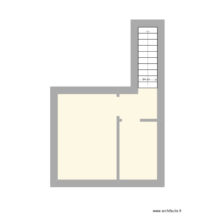 nations unies cave. Plan de 1 pièce et 18 m2