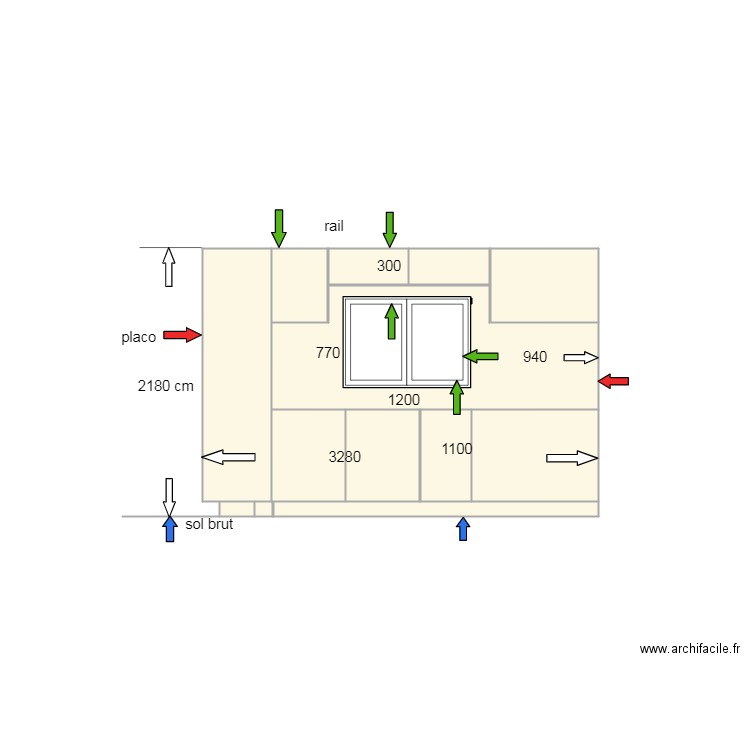 cuisine. Plan de 12 pièces et 7 m2