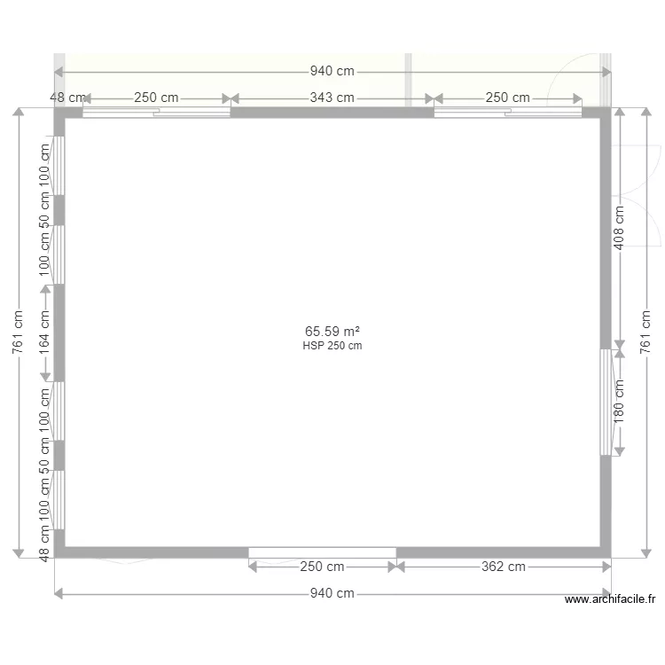Maison Plaine. Plan de 