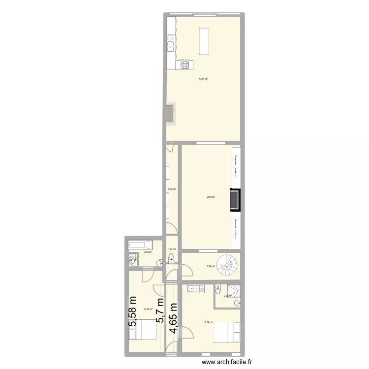 nouvelle maison. Plan de 11  et 127 m²