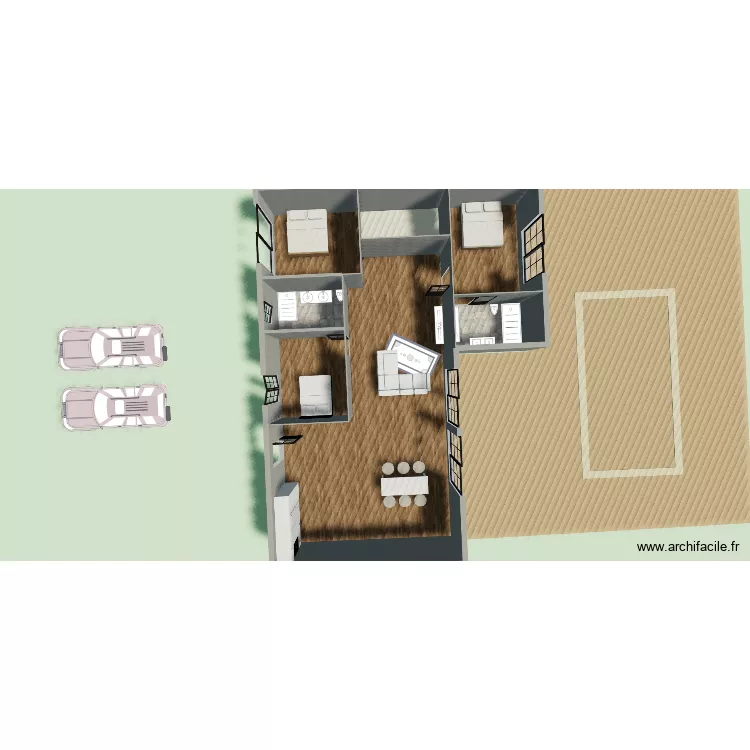 Dortan V2. Plan de 7 Pièces et 137 m²