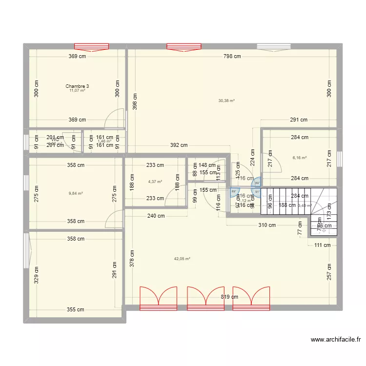Locaux Saumur - Etage projet aménagement v1. Plan de Locaux Saumur - Etage projet aménagement v1. Plan de