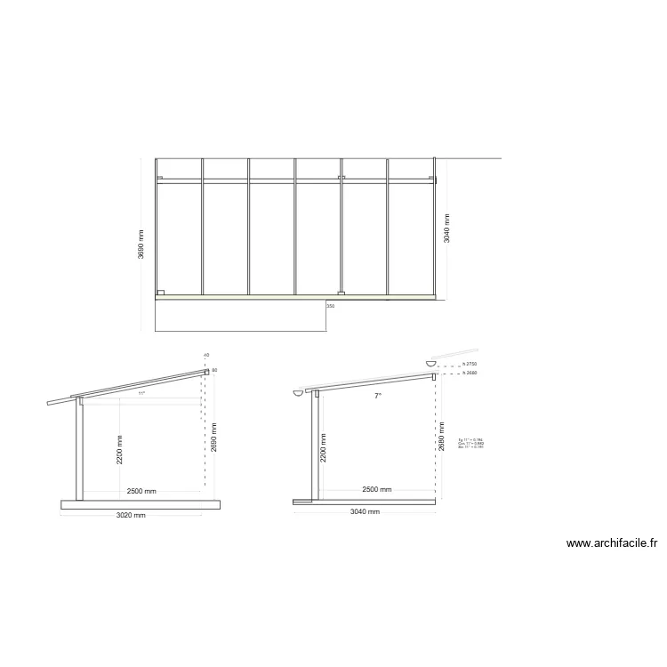 Structure pergola 2024. Plan de 