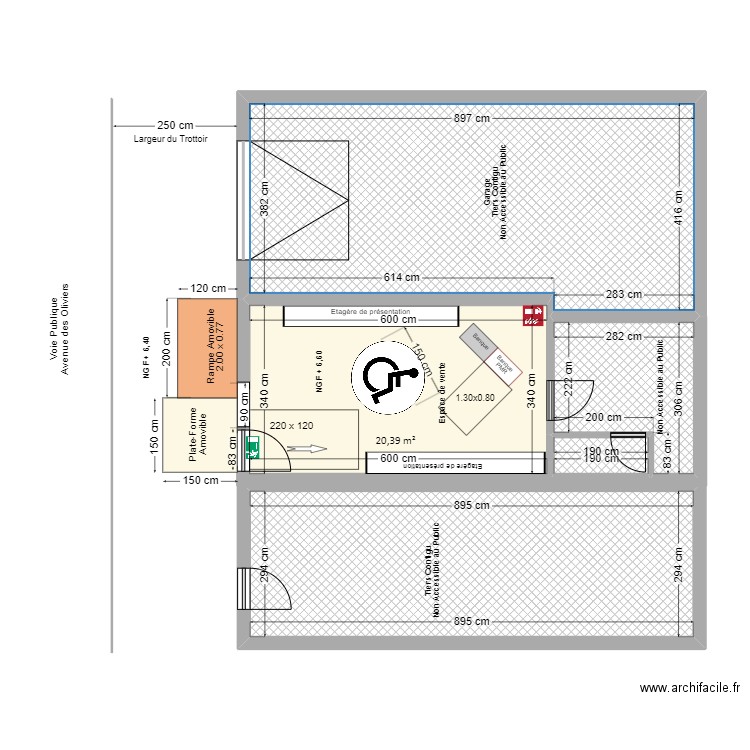 VENDRES BOUTIQUE. Plan de 5 pièces et 90 m2