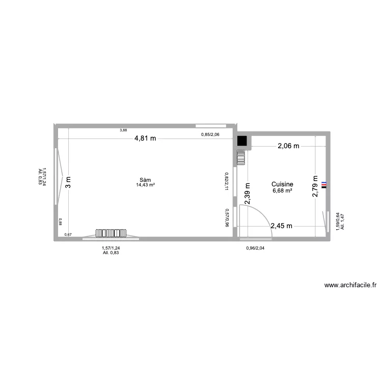 HEMMERLE. Plan de 3 et 21 m² HEMMERLE. Plan de 3 et 21 m²