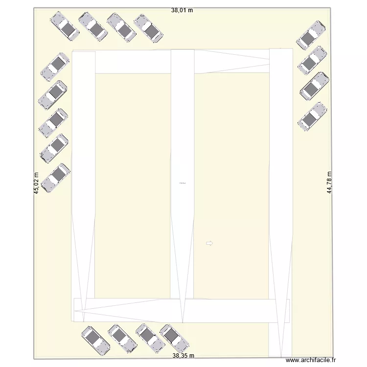 pARKING m-p. Plan de 1  et 1714 m²