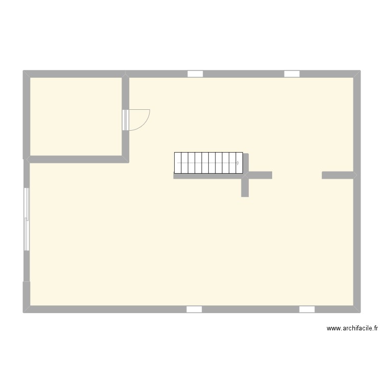 bas. Plan de 3 pièces et 105 m2