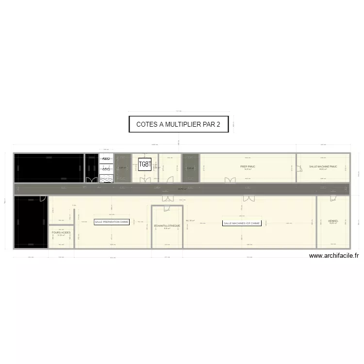 SALLE PREPARATION CHIMIE R+1. Plan de SALLE PREPARATION CHIMIE R+1. Plan de