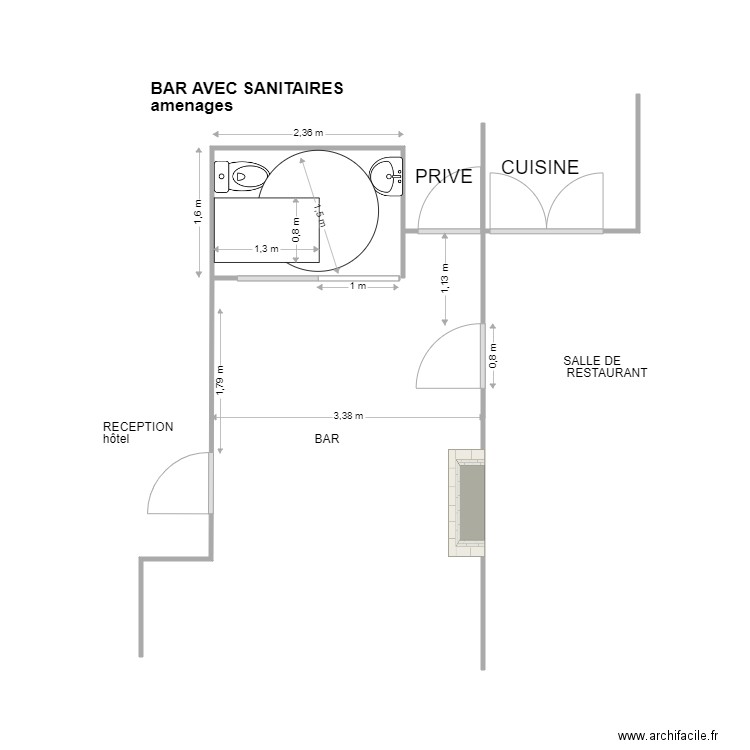 SANITAIRES FUTURS. Plan de 0 pièce et 0 m2