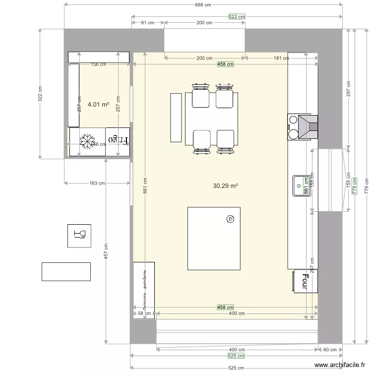 Kitchen. Plan de 