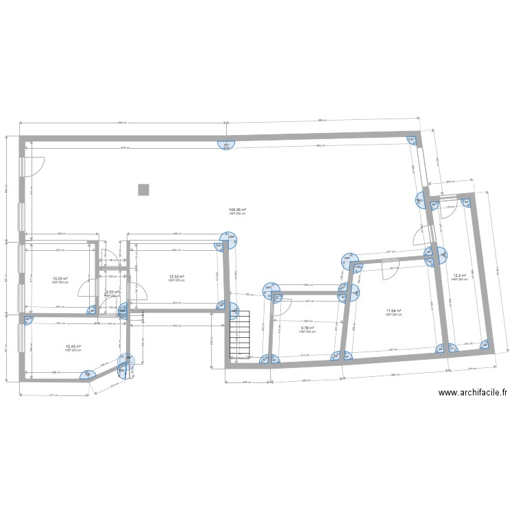 RdC Bld Lafayette Etat actuel. Plan de 0 pièce et 0 m2