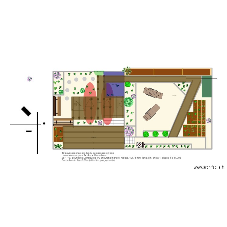 Plan Jardin 4. Plan de 12 pièces et 116 m2