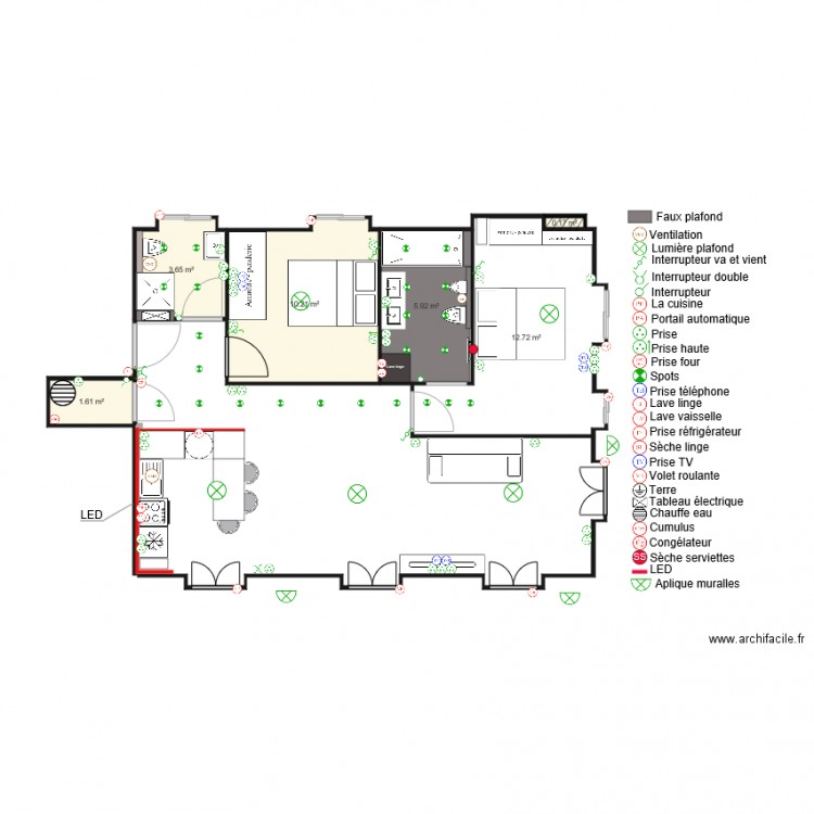 Villa madeleine R2 Plan Electricité Partie 2. Plan de 0 pièce et 0 m2