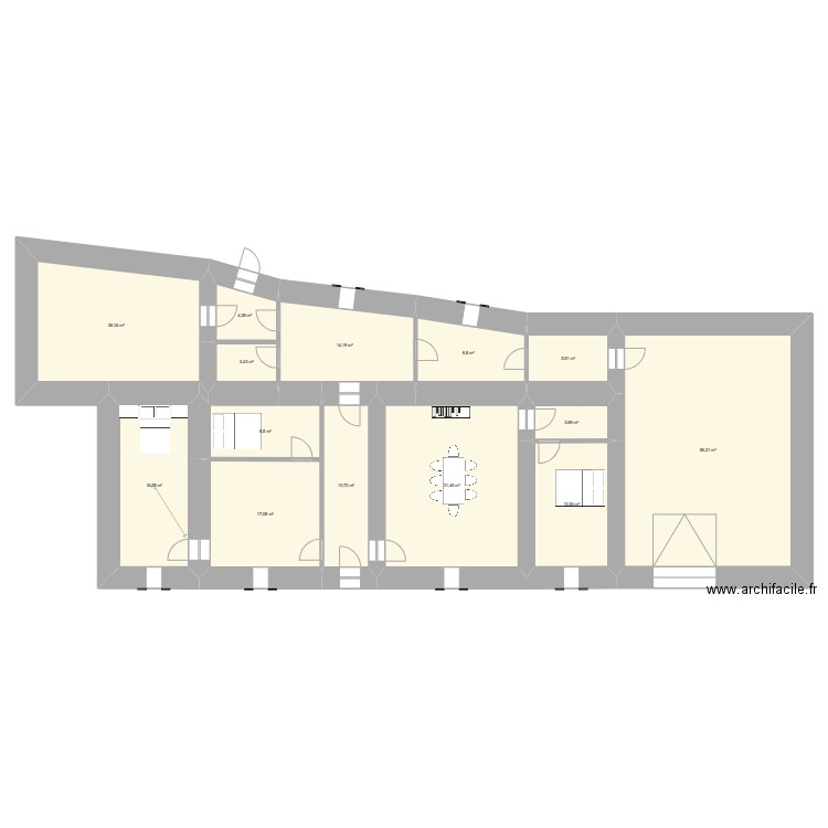 plan d'origine . Plan de 0 pièce et 0 m2