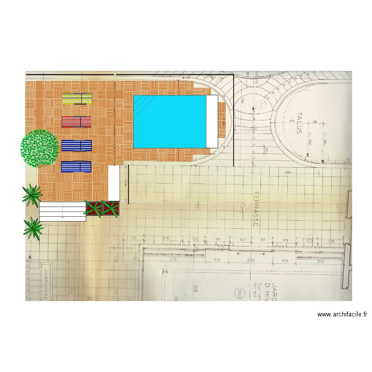 piscine CBV. Plan de 0 pièce et 0 m2