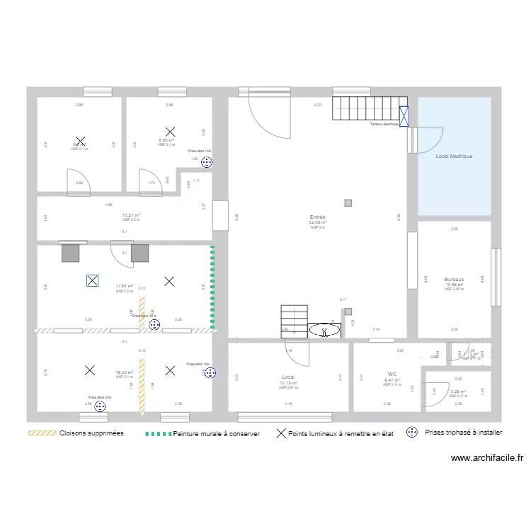 Plan atelier Mettray. Plan de 