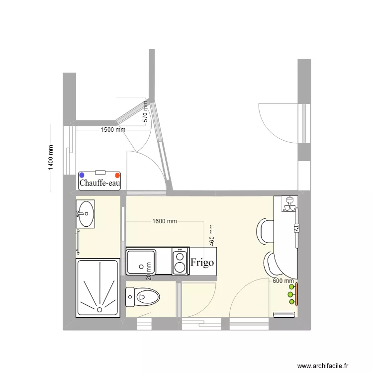 garage roulotte . Plan de 