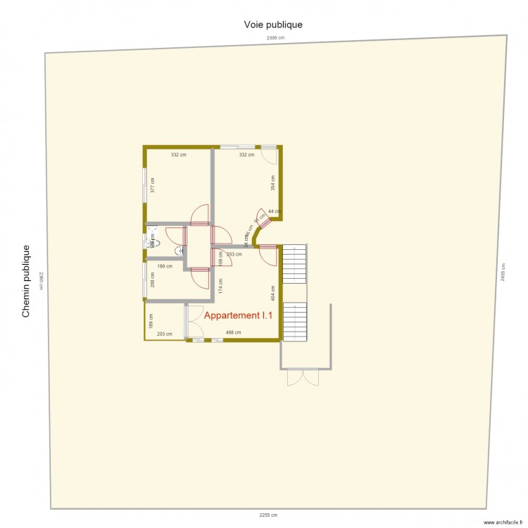 appartement I1. Plan de 8 pièces et 615 m2