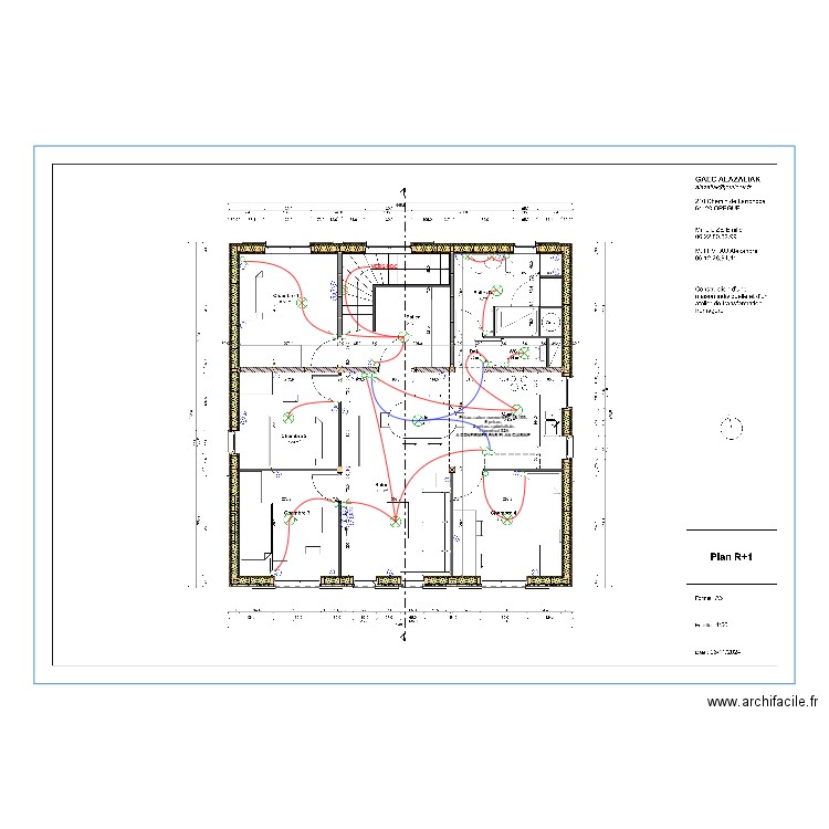 LEVEAU R+1. Plan de 0 pièce et 0 m2