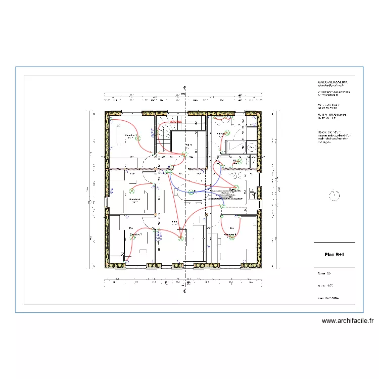 LEVEAU R+1. Plan de 