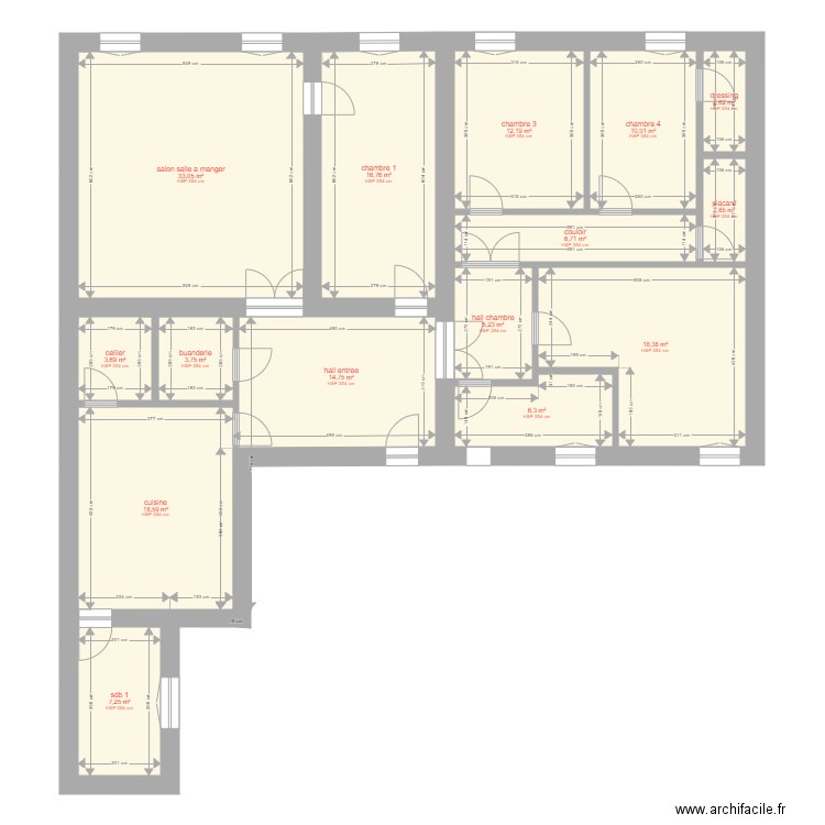 plan simple pappart 180m2. Plan de 0 pièce et 0 m2