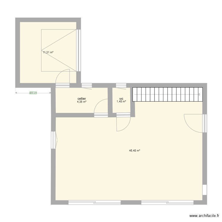 maison étage RDC. Plan de 0 pièce et 0 m2