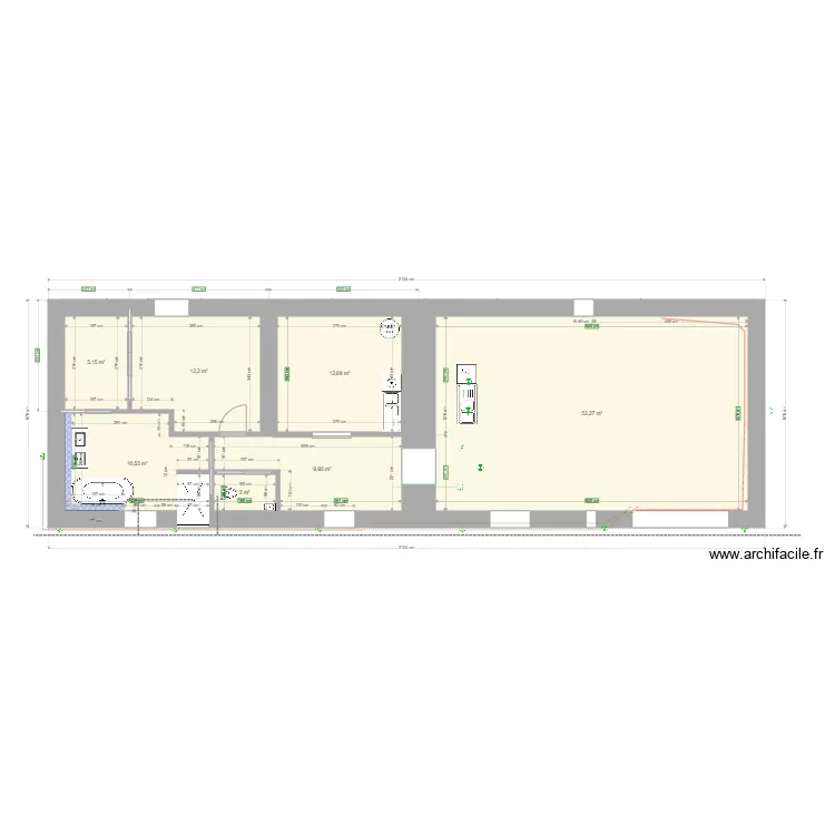 plomberie RDC. Plan de 