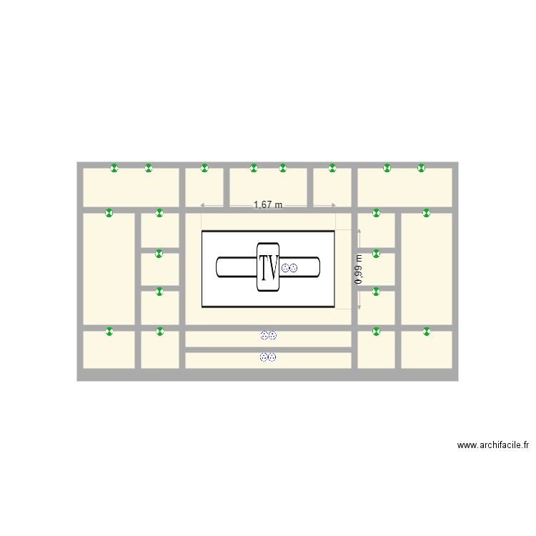 plan futur meuble TV. Plan de 0 pièce et 0 m2