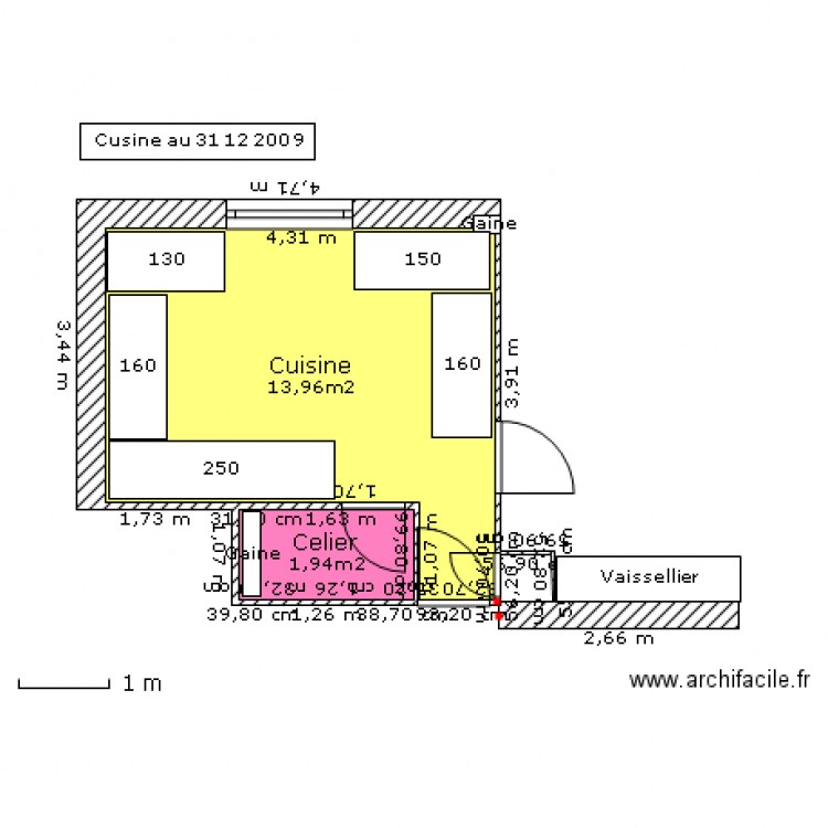 Cuisine v4-180. Plan de 0 pièce et 0 m2