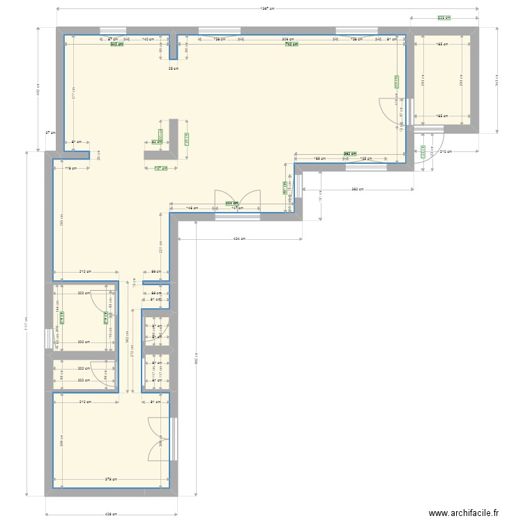 dadonville modif 2. Plan de 6 pièces et 95 m2