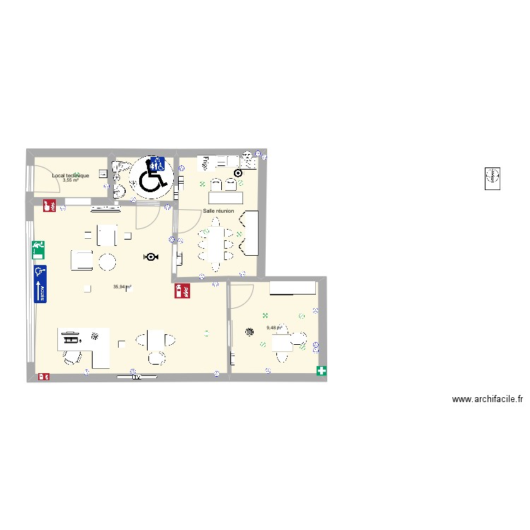 plan commerce carmaux 12. Plan de 4 pièces et 60 m2