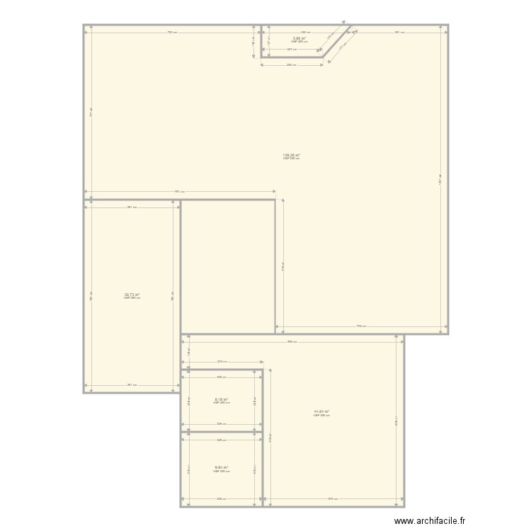 DAVIET DPE. Plan de 7 pièces et 257 m2