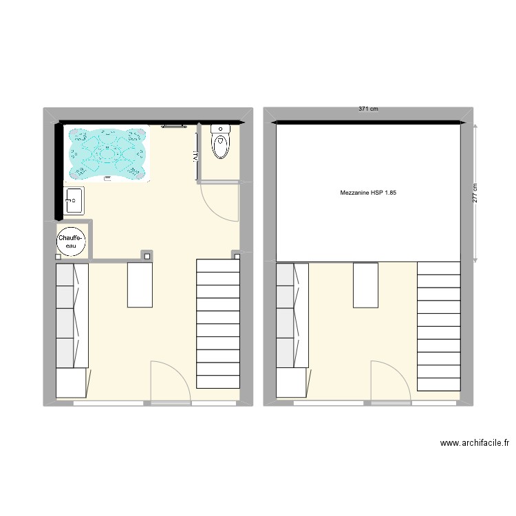 Dayan. Plan de 7 pièces et 41 m2