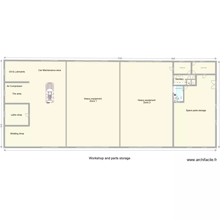 Workshop XL building. Plan de 