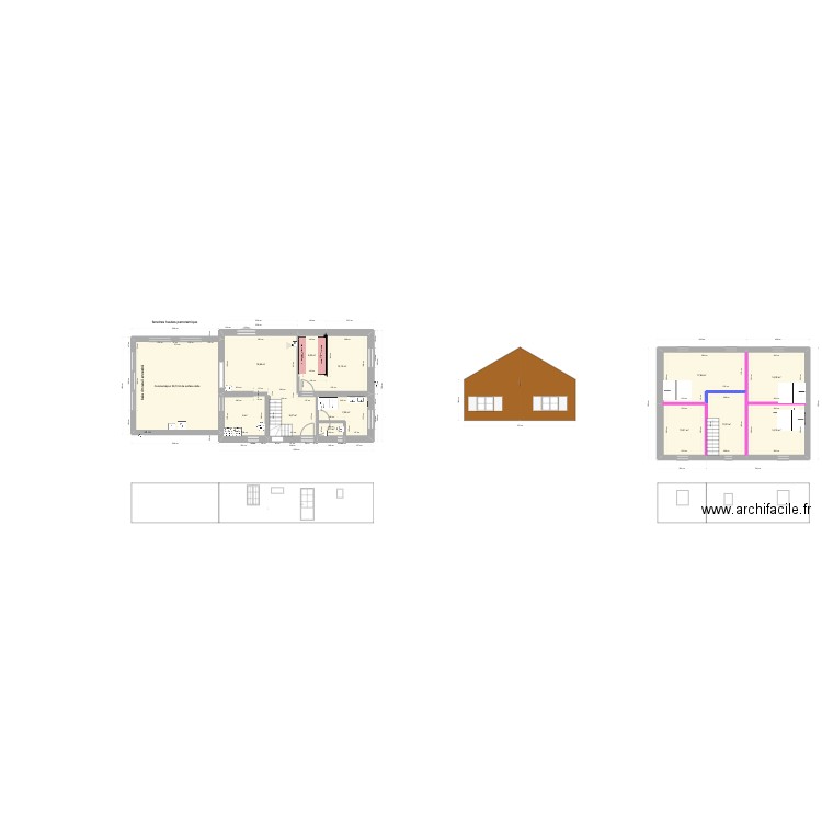 MAISON escalier milieu PLACO. Plan de 0 pièce et 0 m2
