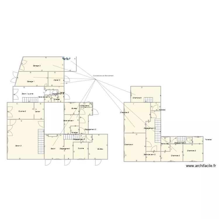 Croquis LACOMBE3. Plan de 